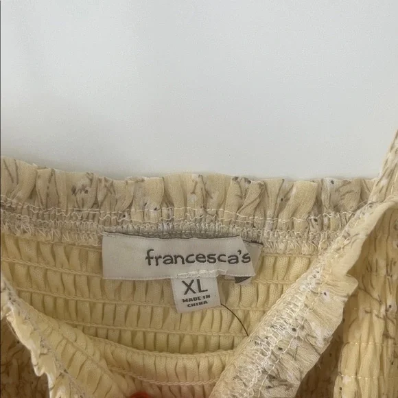 Francesca's Collections Yellow Tiered Midi Dress - Picture 2 of 9